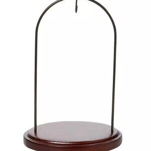 Ne' Qwa Art Ornament Hanging Stand Walnut Finish Large 9.5" High - Boxed